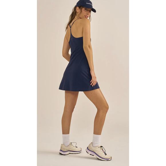 Outdoor Voices The Exercise Navy Built-in Shorts Sporty Golf Tennis Dress Size L - Picture 4 of 13